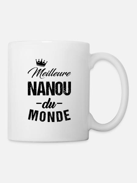 Meilleure nanou du monde t-shirt femme cadeau - Mug blanc - blanc