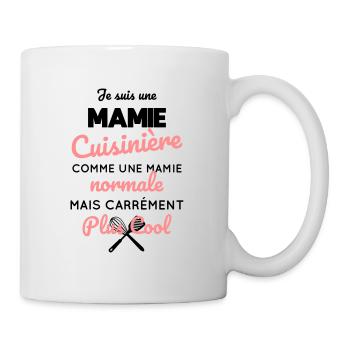 Mamie cuisinière comme une mamie normale plus cool - Mug blanc - blanc - Droite