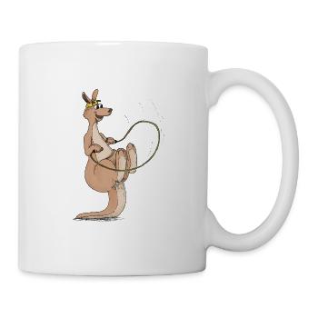 Känguru Springseil Sport - Tasse - Weiß - Rechts