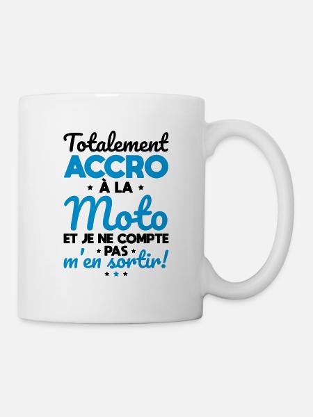 Moto - Totalement accro à la moto - Mug blanc - blanc