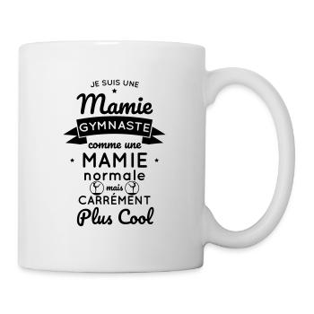 Mamie gymnaste comme une mamie normale plus cool - Mug blanc - blanc - Droite