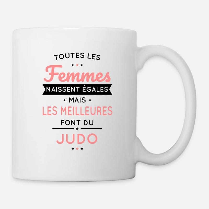 Femmes égales les meilleures font du judo - Mug blanc - blanc
