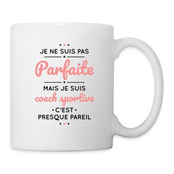 Pas parfaite mais je suis coach sportive - Mug blanc - blanc - Droite