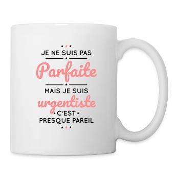 Je ne suis pas parfaite mais je suis urgentiste - Mug blanc - blanc - Droite