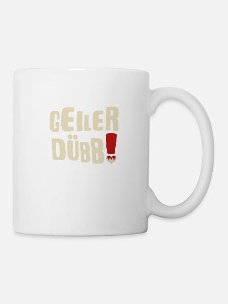 "Geiler Dübb" fränkischer Dialekt Übersetzer - Tasse - Weiß