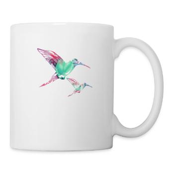 kolibri, graffiti ,malerei, blumen,vogel,malerei, - Tasse - Weiß - Rechts