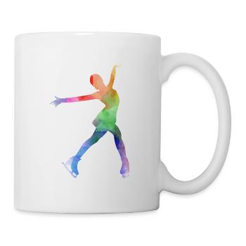 Eiskunstlauf Eiskunstlauf Schlittschuh Schlittschuh Tanz Wintersport - Tasse - Weiß - Rechts