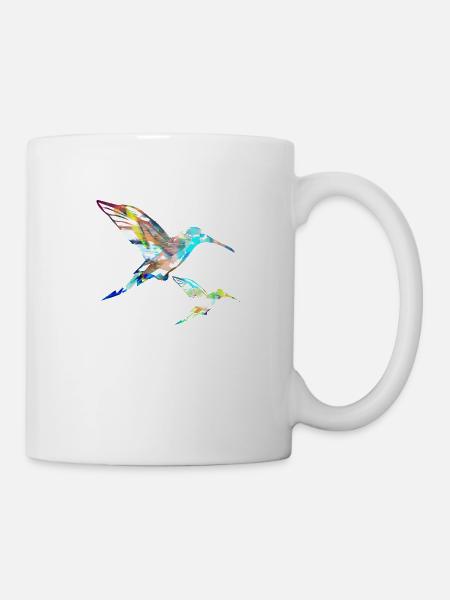 kolibri, graffiti ,malerei, vogel,malerei, - Tasse - Weiß