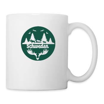 circle,green,skyline,silhouette,sweden,nature - Mug - white - Right