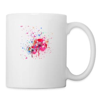 Blume,Pusteblume,bunt,aquarell,malerei,art - Tasse - Weiß - Rechts