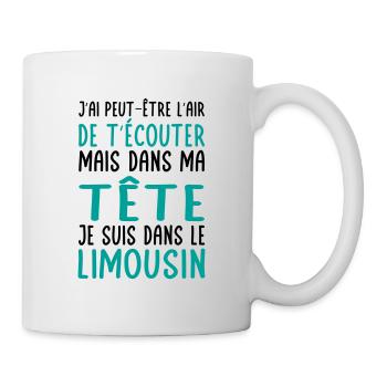 Dans ma tête je suis dans le Limousin - Mug blanc - blanc - Droite