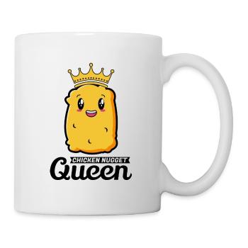 Chicken Nugget Queen Geburtstag Fast Food Lustig - Tasse - Weiß - Rechts