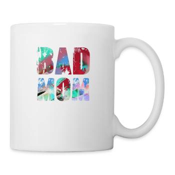 bad mom,mom,graffiti,black,typo,font,colorful - Mug - white - Right