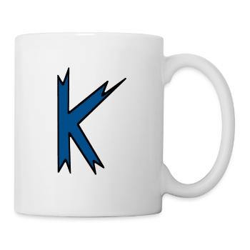 K - Just a letter! - by YoshiArt - Mug - white - Right