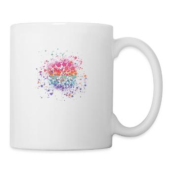 blumen.bunte blumen,regenbogen,Graffiti - Tasse - Weiß - Rechts