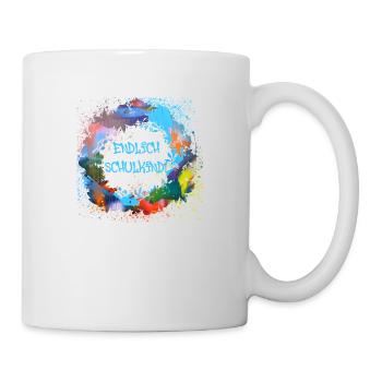 blumenkranz, kranz,schulkind,blumen,graffiti - Tasse - Weiß - Rechts