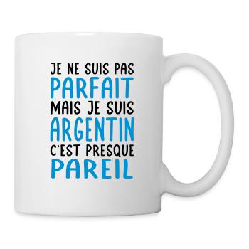 Je ne suis pas parfait mais je suis Argentin - Mug blanc - blanc - Droite