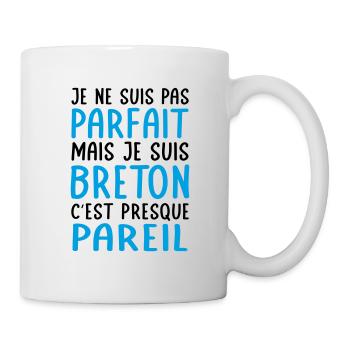 Je ne suis pas parfait mais je suis Breton - Mug blanc - blanc - Droite