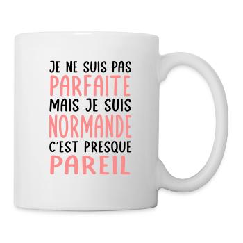 Je ne suis pas parfaite mais je suis Normande - Mug blanc - blanc - Droite