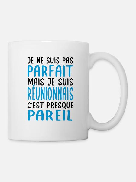 Je ne suis pas parfait mais je suis Réunionnais - Mug blanc - blanc