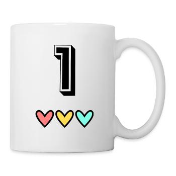 1 YEAR. 1st BIRTHDAY. BIRTHDAY 1 YEAR. 1 - Mug - white - Right