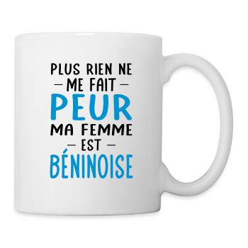 Rien ne me fait peur ma femme est Béninoise - Mug blanc - blanc - Droite