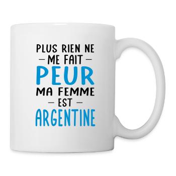 Rien ne me fait peur ma femme est Argentine - Mug blanc - blanc - Droite