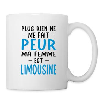 Rien ne me fait peur ma femme est Limousine - Mug blanc - blanc - Droite