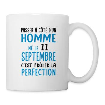 Anniversaire - Né 11 Septembre Frôler perfection - Mug blanc - blanc - Droite
