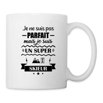 pas parfait mais skieur, cadeau ski - Mug blanc - blanc - Droite