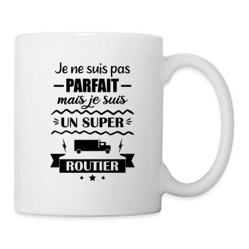 Pas parfait routier, cadeau chauffeur-livreur - Mug blanc - blanc - Droite
