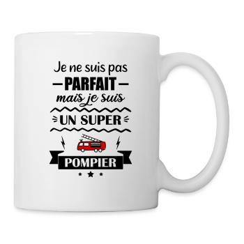 pas parfait mais pompier, cadeau pompiers - Mug blanc - blanc - Droite