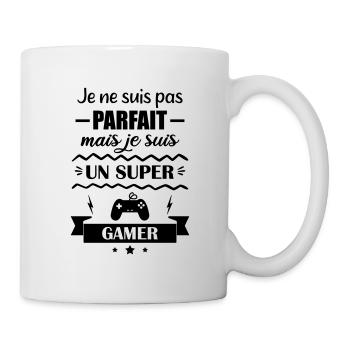 pas parfait mais gamer, gaming, gameur, nerd - Mug blanc - blanc - Droite