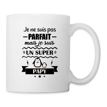Pas parfait mais super papy, cadeau grand-père - Mug blanc - blanc - Droite