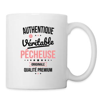 Authentique et véritable pêcheuse - Originale - Mug blanc - blanc - Droite
