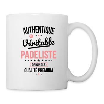Authentique et véritable padeliste - Originale - Mug blanc - blanc - Droite