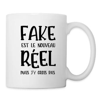 fake est le nouveau réel - Mug blanc - blanc - Droite