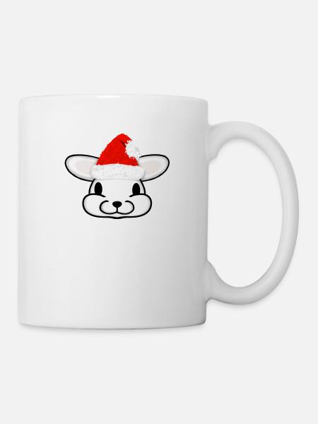 Lapin noel - Mug blanc - blanc