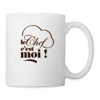 Le chef c'est moi - Mug blanc - blanc - Droite