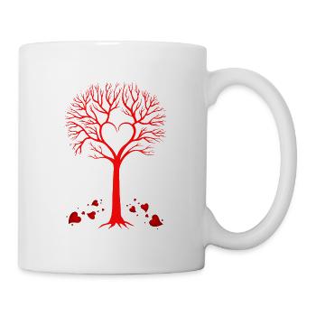 Arbre d’amour - Mug blanc - blanc - Droite