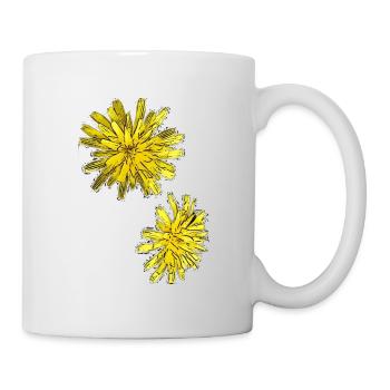Cartoon hawkweed - Mug - white - Right