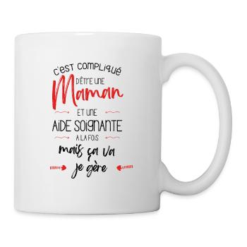 Fierté d'être une Maman et Aide Soignante - Mug blanc - blanc - Droite