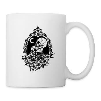 Squelettes amoureux - Mug blanc - blanc - Droite