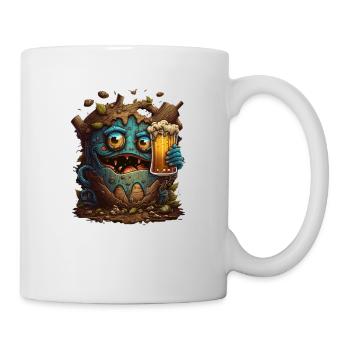 Drôle de monstre de bière - Mug blanc - blanc - Droite