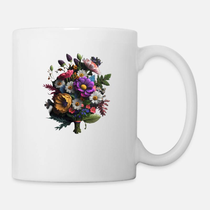 BLUMENSTRAUSS - FRÜHLING - Tasse - Weiß