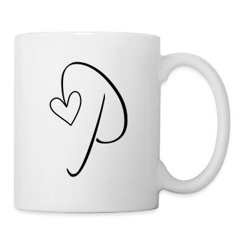 Letter P Letter-P Calligraphy - Mug - white - Right