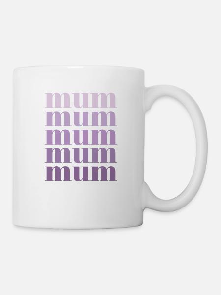 mum lila - Tasse - Weiß