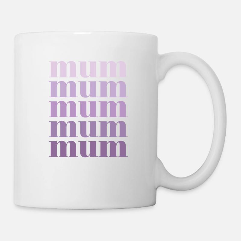 mum lila - Tasse - Weiß