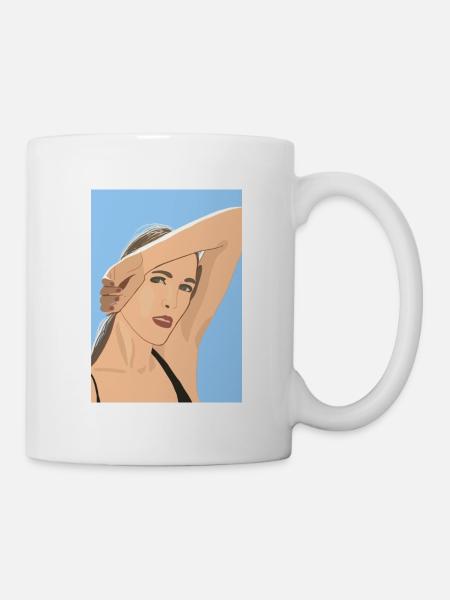Sommerliche Hitze - Tasse - Weiß