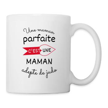 Une maman parfaite c est une maman adepte de judo - Mug blanc - blanc - Droite